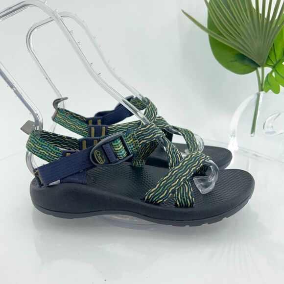 Chaco Ecotread Women Z1  Sandal Size 5 Green Yellow Hike Trail Camp Water Sports - Picture 3 of 12